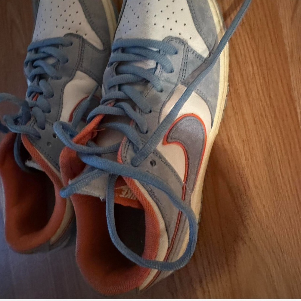 Kids Blue and Orange Sneakers